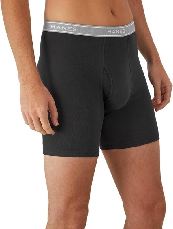 Hanes Men's Boxer Briefs, Cool Dri Moisture-Wicking Underwear, Cotton No-Ride-up for Men, Multi-Packs - Image 2