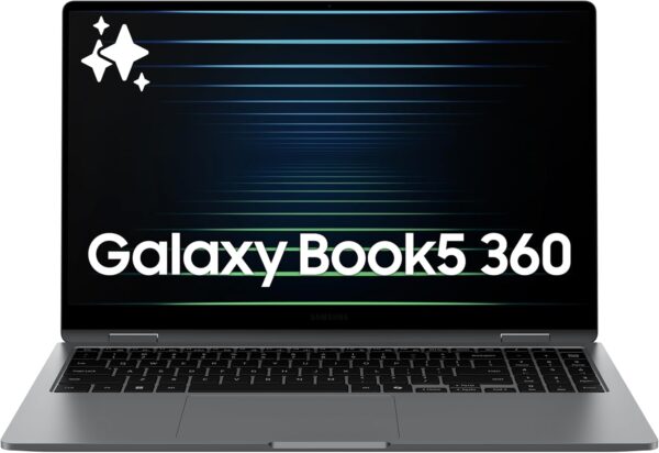 Samsung 15.6” Galaxy Book5 360 Copilot AI Laptop PC Computer, FHD AMOLED Touchscreen, 16GB / 512GB, Dolby Atmos Quad Speakers, All-Day Battery Life, NP750QHA-KA1US