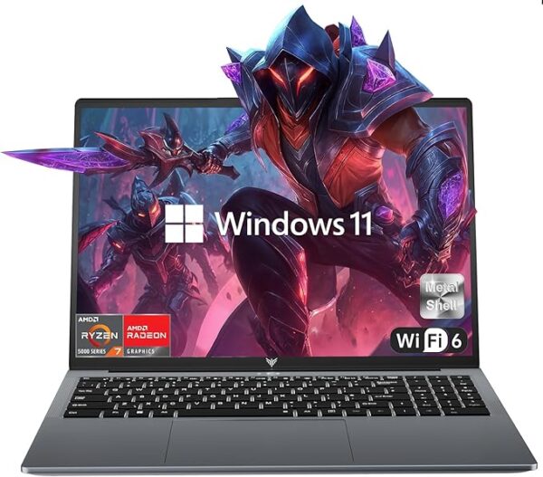 2025 AMD Laptop, 16.0inch Laptop Computer with AMD Ryzen 7 5000 Series(8C/16T, Up to 4.5GHz), 16GB RAM 512GB NVMe SSD Windows 11 Laptop, Radeon RX Vega 8 Graphics,WiFi 6, Backlit KB - Image 10