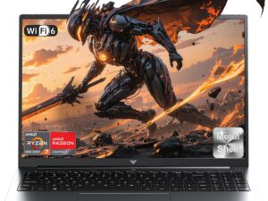 2025 New AMD Laptop, Laptop with AMD Ryzen 7 6800H (8C/16T, Up to 4.70GHz), 16GB DDR5 512GB NVMe SSD Laptop Computer, Up to 4TB, 16-inch FHD Display, WiFi 6, Backlit KB, Type-C, Dual Fans